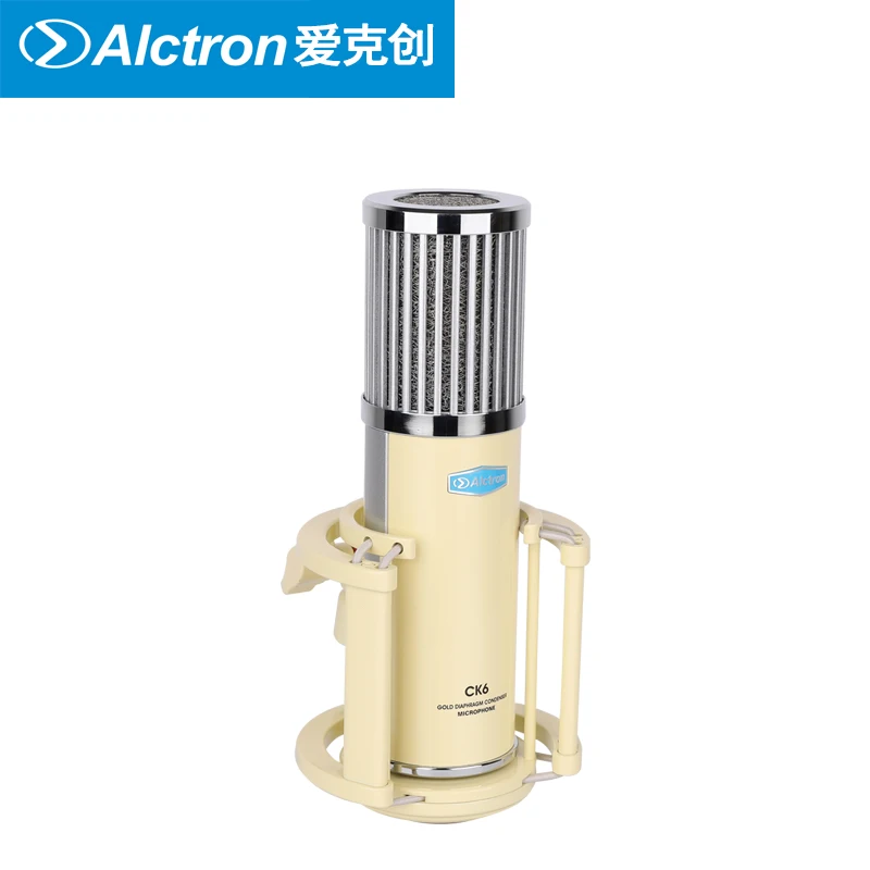 Alctron CK6 высокопроизводительный конденсаторный микрофон с 34 мм большой золотой диафрагмой для веб-каста караоке радио Запись микрофон