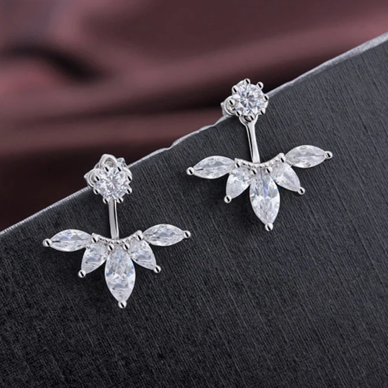 FINDYOU серьги Модные ювелирные изделия посеребренные амулеты цветок оставить