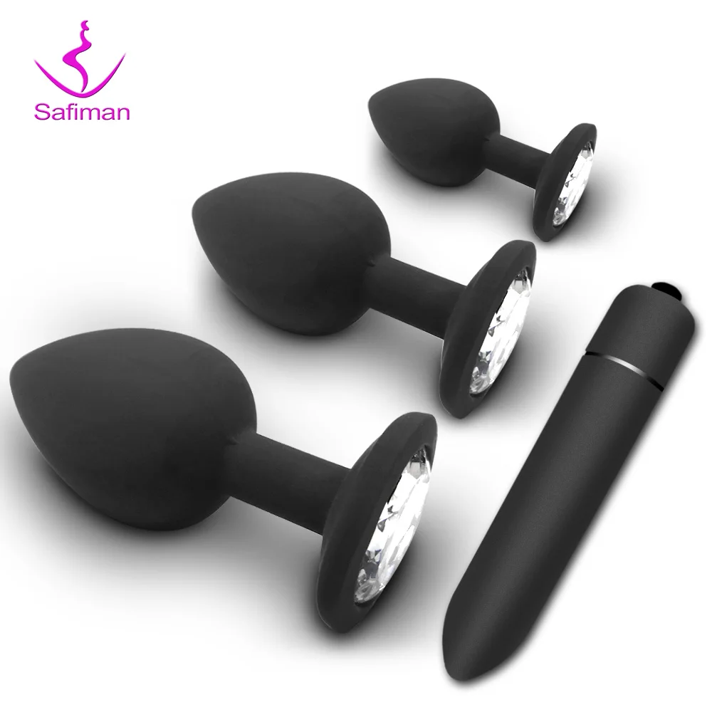 Анальная пробка и вибратор массажер простаты вибрационная пуля анальная из