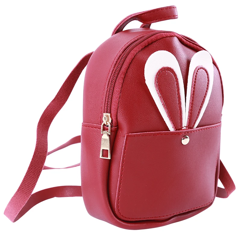 Простая маленькая квадратная сумка с милыми заячьими ушками на плечо из