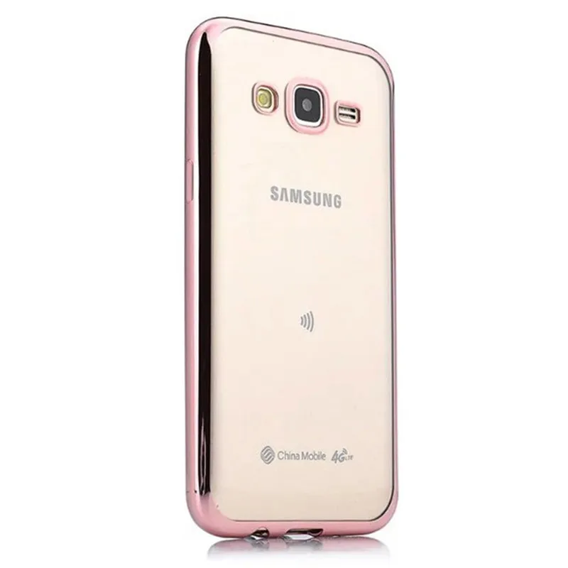 Plating Case For Samsung J2 RubberPhone Премьер Ясно Мягкие TPU Galaxy Grand Prime Plus Гальванических Крышка