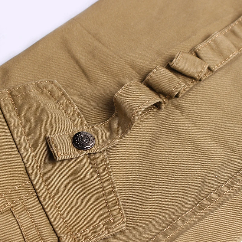

Nice Men Cargo Pants Military Design Casual Pants Solid Big Pockets Decoration Mens Cotton Trousers Spring Autumn Army Pant Wear