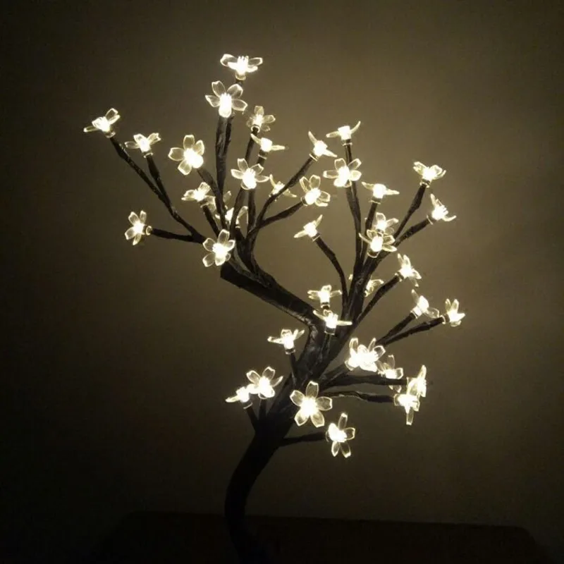 

Fairy Tale Wedding Christmas Party Decoration Night Light Bedroom Night View Table Lamp LED Crystal Cherry Tree Lamp Luminarias
