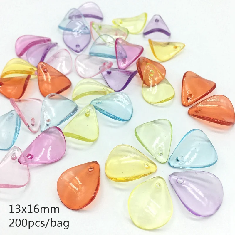 

Meideheng Transparent flowers beads for jewelry making Conventional eight colors Hair accessories Environmental protection 200pc