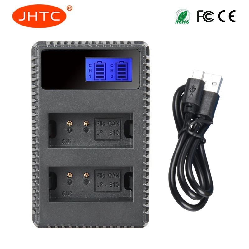 JHTC Lp e10 LP-E10 зарядное устройство LC-E10C для камеры Canon LPE10 E10 KISS X50 EOS 1100D 1200D 1300D lpe10 |