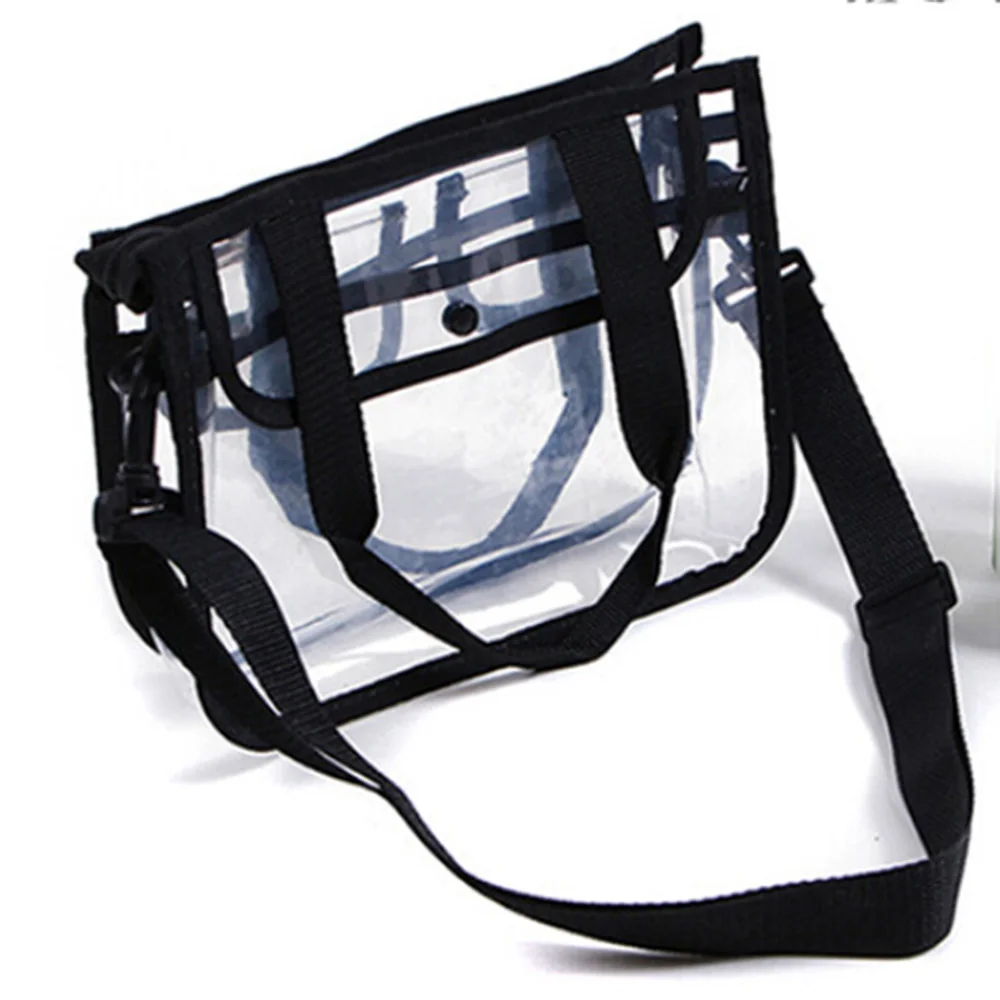 

ISKYBOB 1PC Transparent EVA Bag Large capacity Waterproof Cosmetic Bag Women Travel Organizer Handbag Makeup Shoulder Bags