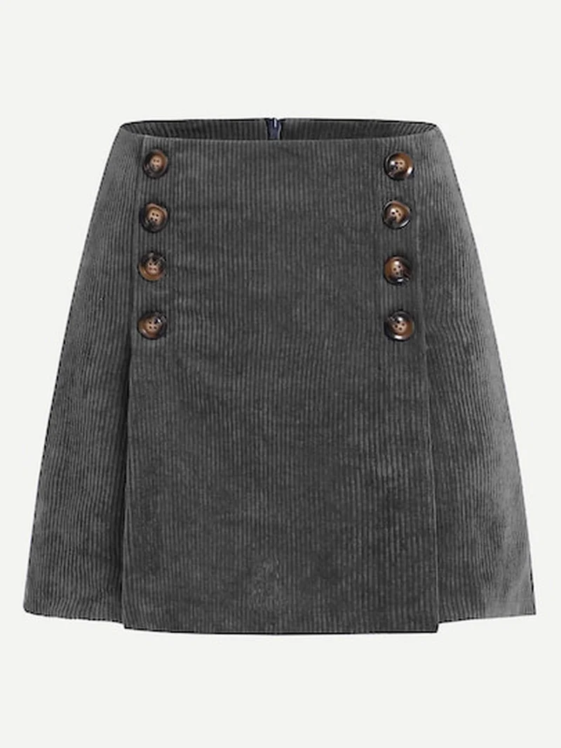 Женская Вельветовая юбка с высокой талией новая модная повседневная