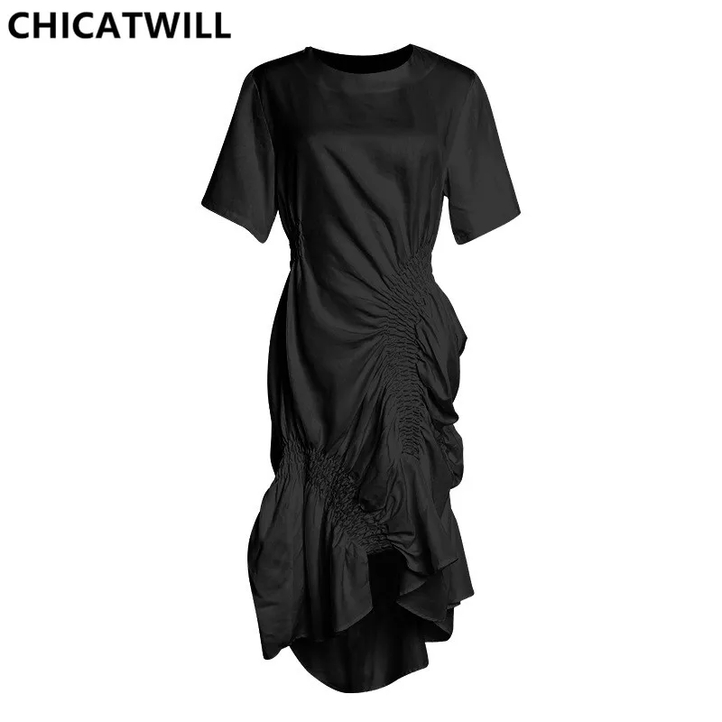 CHICATWILL/Новинка лета 2019 Короткие повседневные плиссированные обычные женские