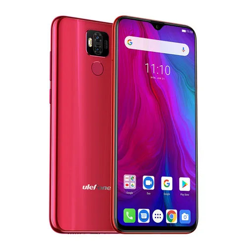 Красный Ulefone Power 6 4GB 64GB Android 9.0 Cell Phone Face ID Fingerprint Unlock 6350mAh Battery 6.3'' Dual 4G NFC OTG Smartphone - Цвет: Красный