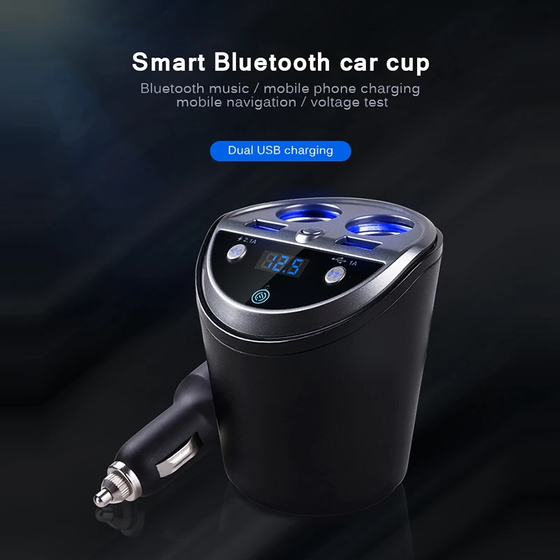 Беспроводной автомобильный Fm трансмиттер с Bluetooth MP3 плеер подстаканник комплект