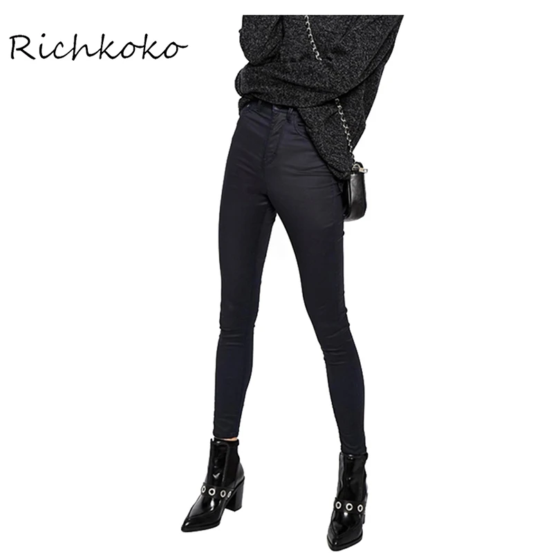 Richkoko Мода 2017 г. Для женщин Брюки для девочек капри Леггинсы осень-зима пикантные