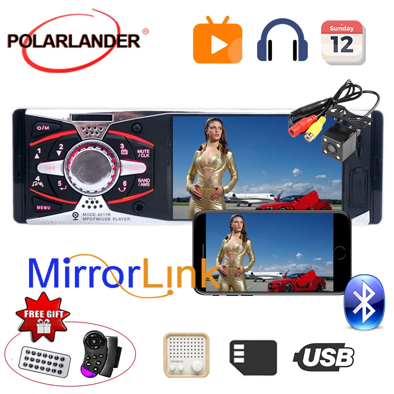Bluetooth Авто 4 0 ''дюймовый TFT HD экран автомобиля радио аудио стерео