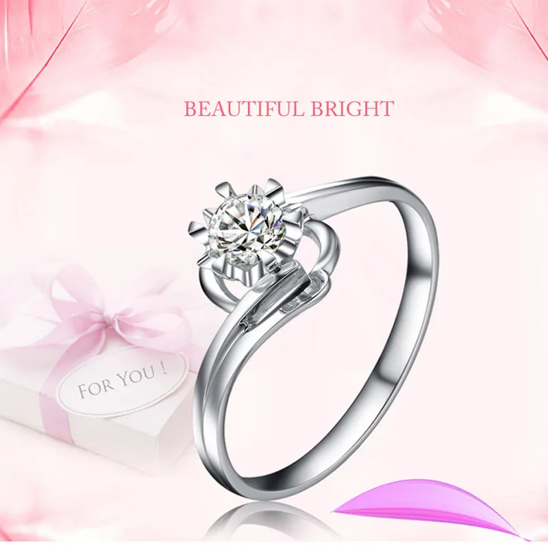 ANI 18K твердое белое/желтое/розовое золото (AU750) 0 3 CT сертифицированное обручальное