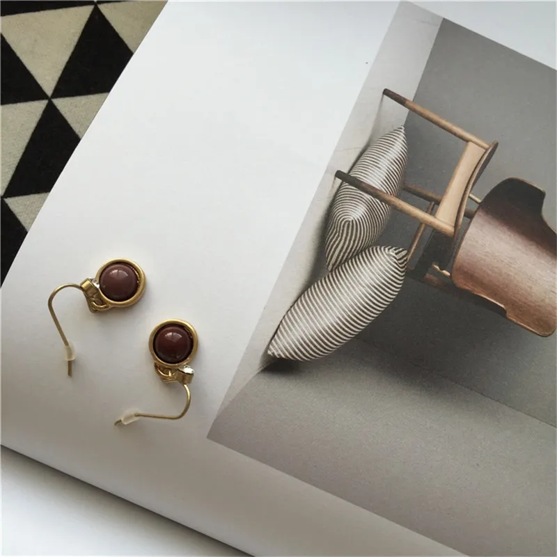 LBS минималистичные геометрические купольные серьги для женщин модные ювелирные