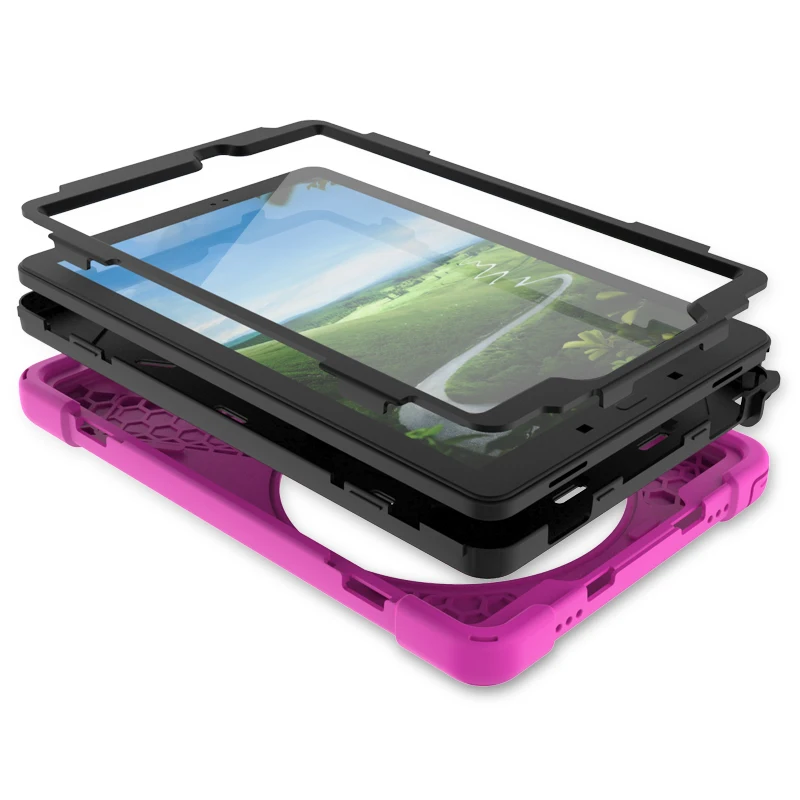 

Heavy Duty Silicone Cover Case For Samsung GALAXY Tab A 10.1'' P580 P585 SM-P580 Tablet Cases Back Cover Funda Stand Shell