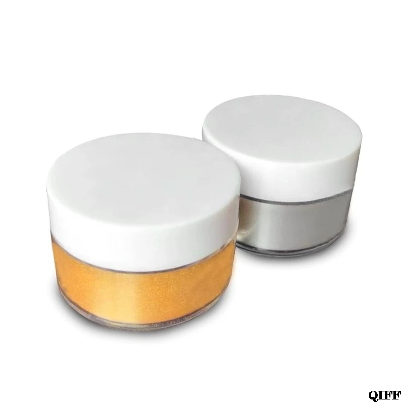 Съедобная блестящая пудра золотого и серебряного цвета для украшения еды торта