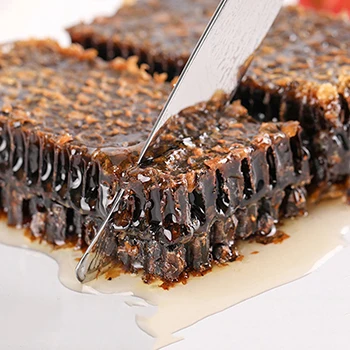 Дикий старый honeycomb Мед натуральный honeycomb Мед фермеры производят свои собственные почвы пик мед жевание есть черный Слот элемент 250 г - Цвет: 120g