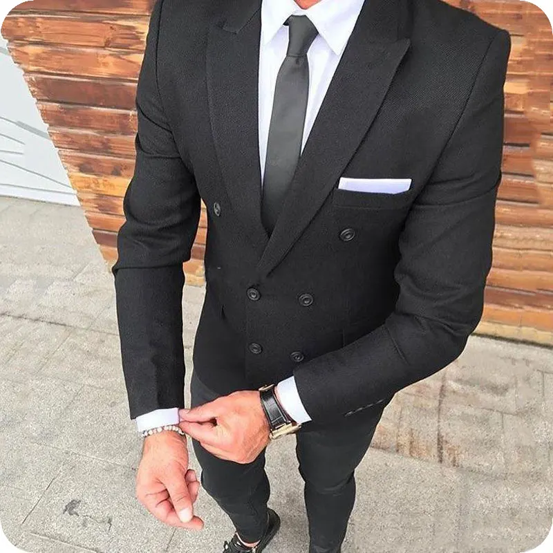 Latest Coat Pant Designs Black Men's Classic Suits Man Blazers Jacket Casual Business Tuxedo Custom Made Custume Homme 2Piece | Мужская