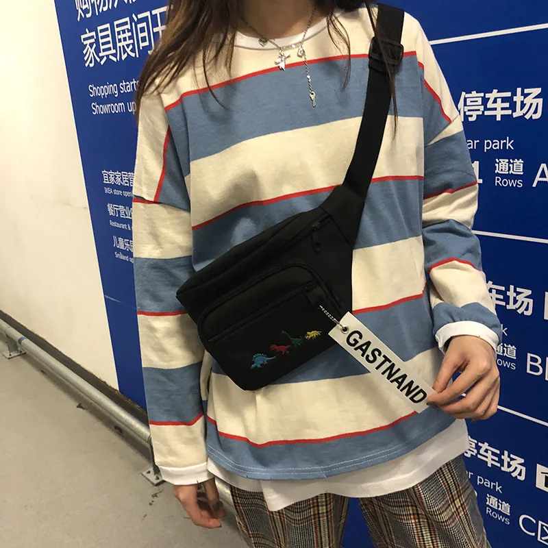Модная сумка Harajuku Jude, модная женская нагрудная сумка, Повседневная сумка с вышивкой через плечо, брендовая поясная сумка в стиле хип-хоп