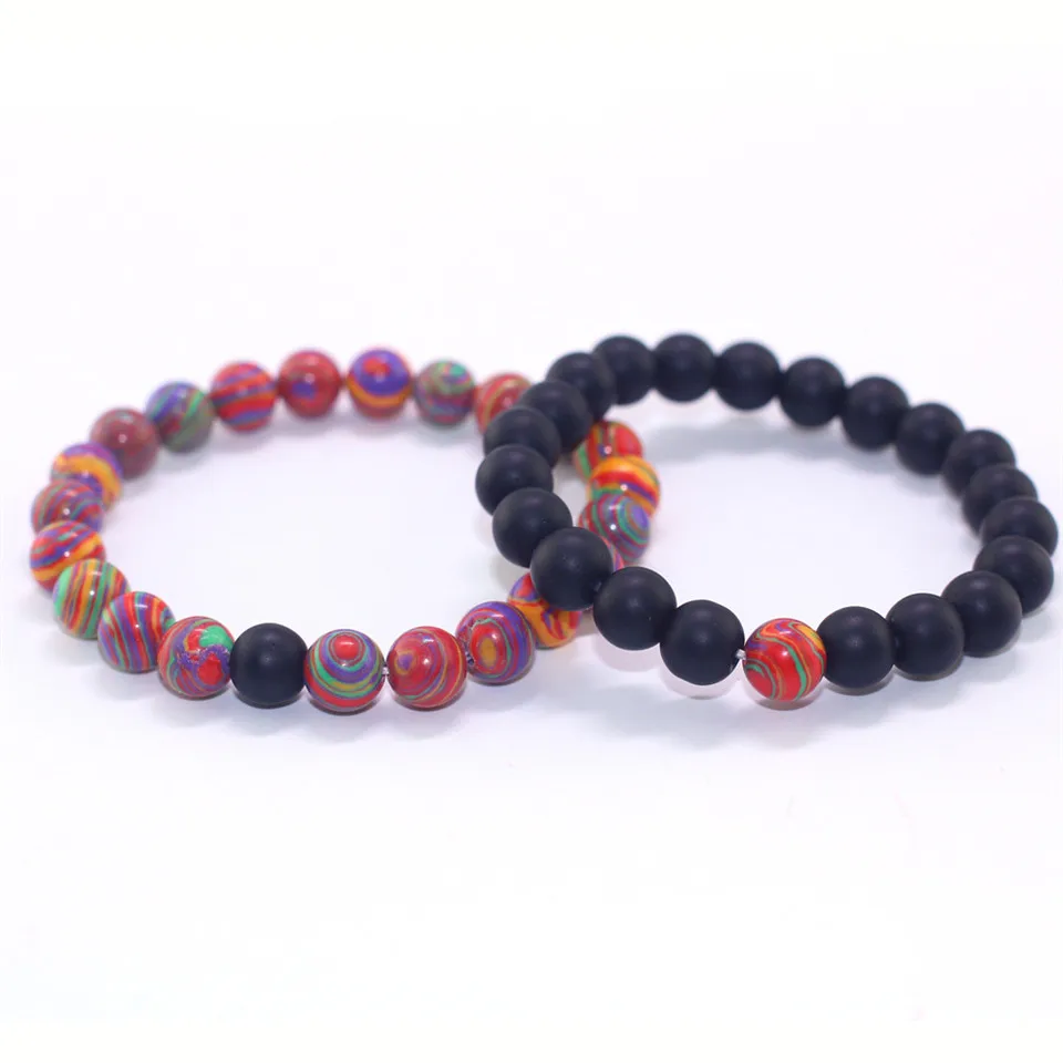 2019 модный простой стиль красочные мужские и женские браслеты из бисера Новый