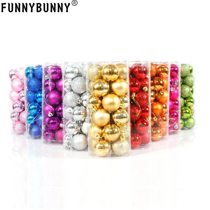 FUNNYBUNNY 3 дюйма 5 шт. рождественские украшения, елочные шары, маленькие украшения для праздника, свадьбы, вечеринки