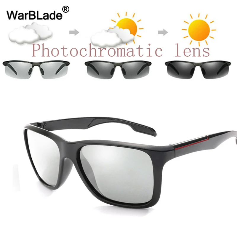 WarBLade новые модные фотохромные солнцезащитные очки для мужчин HD поляризованные
