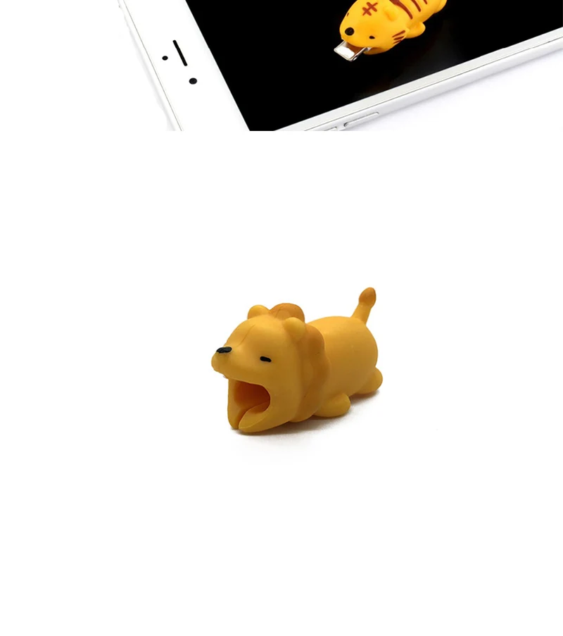 Защита для кабеля "укус" для Iphone устройство для сматывания кабеля аксессуар для телефона, держатель Chompers Кролик Собака Кот, животное, кукла модель забавная мягкая игрушка