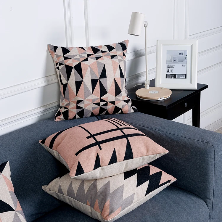 Прямая поставка красочная наволочка для подушки с геометрическим рисунком