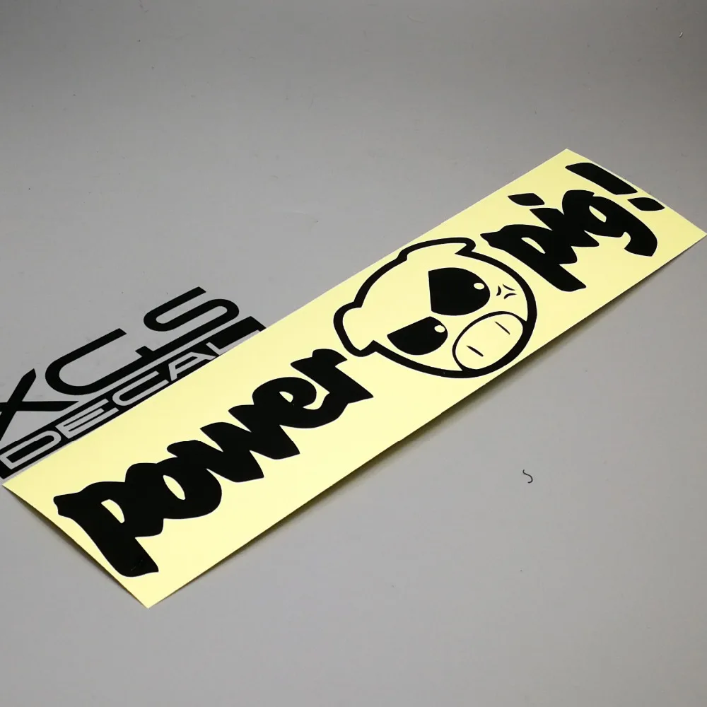 

XGS DECAL Car Auto Styling Vinyl Cut Decal JDM Power Pig 25cm No Background Waterproof Outdoor Sticker For Boat Vehicles Helmet