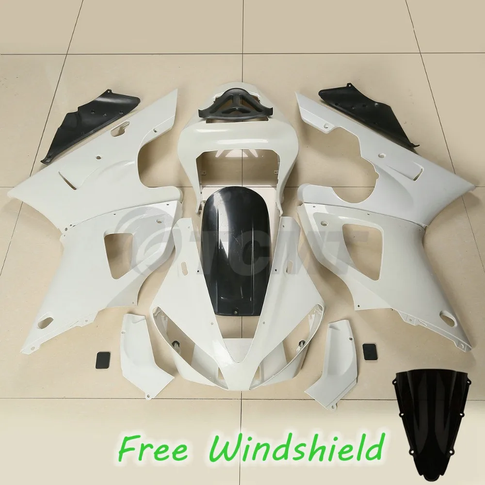 ABS инъекция обтекатели комплект Кузов для YAMAHA YZF R1 2000 2001 00 01 Неокрашенный