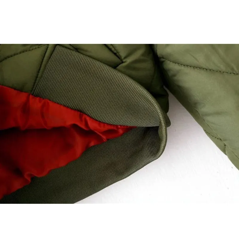 

Spring Women 's Jackets Rhombic Large Basic Cardigan Coat Female Quilted Solid Cotton Jacket For Women Autumn Bomber Jacket