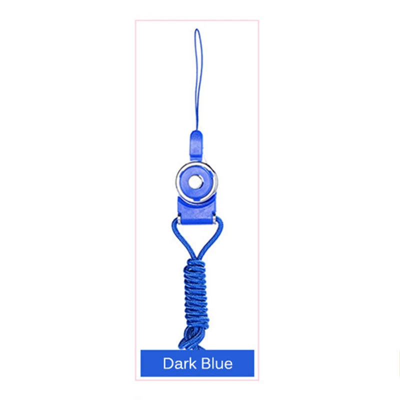 Dark Blue Многофункциональные ремешки для мобильных телефонов, веревка для iPhone, samsung, цветные, съемные, нейлоновые, с ремешком на шею, украшение для телефона - Цвет: Dark Blue