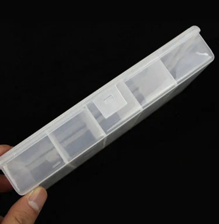 1 шт. 5 ячеек прозрачный пластиковый рыболовную приманку приманки ящик для