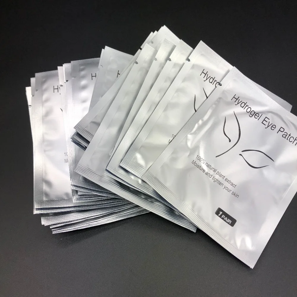 

300pairs silver New Paper Patches Eyelash Under Eye Pads Lash Eyelash Extension Paper Patches Eye Tips Sticker Wraps Tool