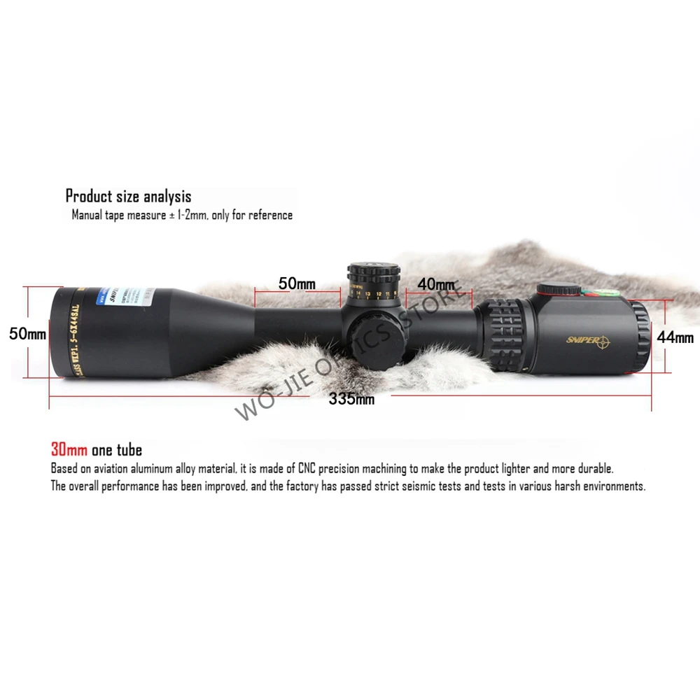 SNIPER1.5 6X24 охотничьи прицелы тактический оптический прицел полный размер стекло
