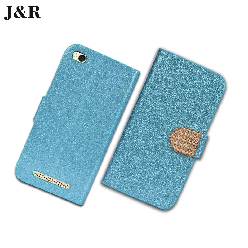 Для Xiaomi Redmi 3 Case Cover Luxury Bling Блеск Бумажник стенд Флип PU Кожаный Fundas пункт Красный Mi
