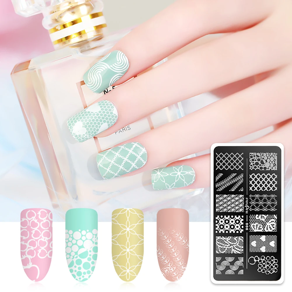 Стемпинг ногтей Покрытие набор сделай сам дизайн лак для маникюра наклейки на