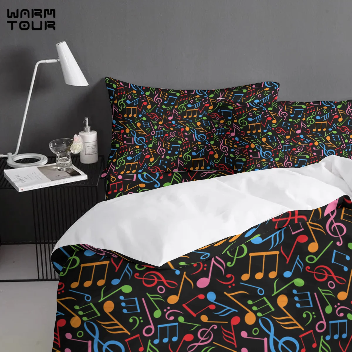 Пододеяльник WARMTOUR набор из 4-х предметов пододеяльник с цветной надписью и на