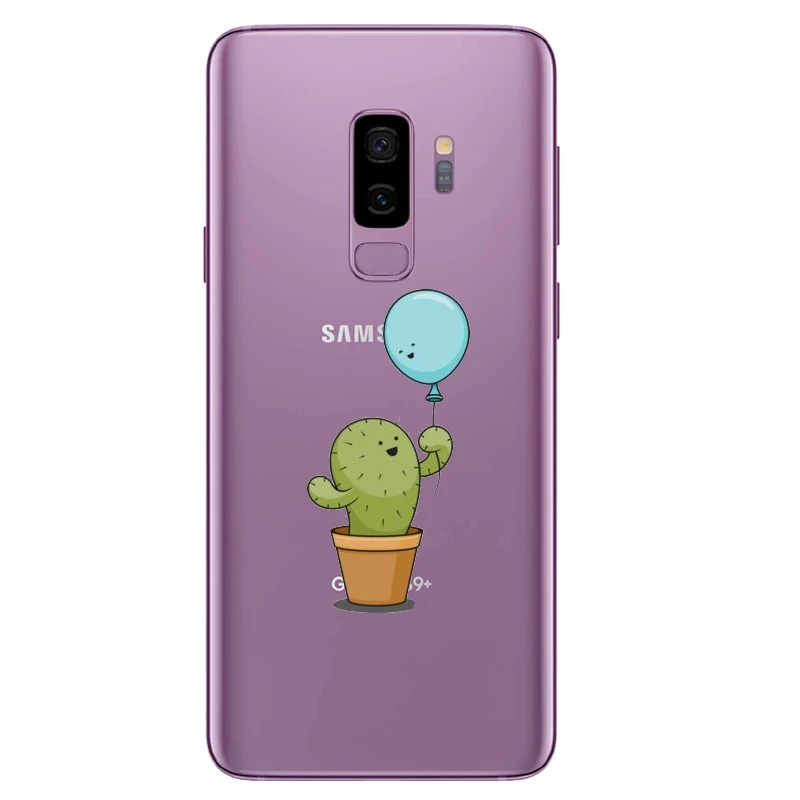 Кактус листья зеленый узор чехол Силиконовый ТПУ для телефона Samsung S6 S7 S8 S6Edge S8Plus