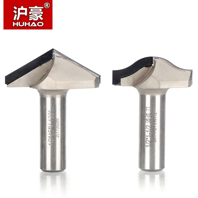 

HUHAO 1pc 1/2" Shank CVD Coating Router Bits for wood PCD BLADE Mould Endmill Woodworking Cutter PCD Cabinet Door Carving