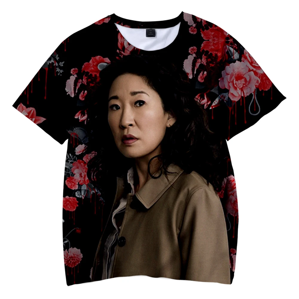 Футболка детская в стиле хип хоп с принтом: Killing Eve TV|Сочетающаяся одежда для