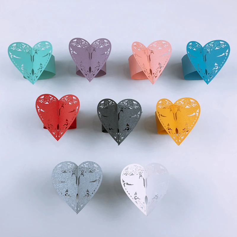 50pcs Pigeon Style Laser Cut Porta Guardanapo Napkin Rings For Wedding Holders Party Favors Table Decoration Supplies | Дом и сад