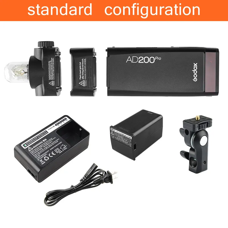 Внешняя вспышка Godox AD200Pro 2 4 Вт TTL 1/8000G 0 01 HSS 1 8-2900 s с переработкой батареи мАч xPro X1T |