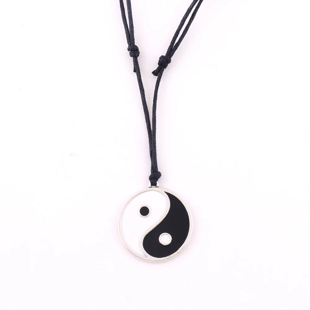 Двухстороннее ожерелье с пенолоном Yin Yang кулон|Ожерелья подвеской| |