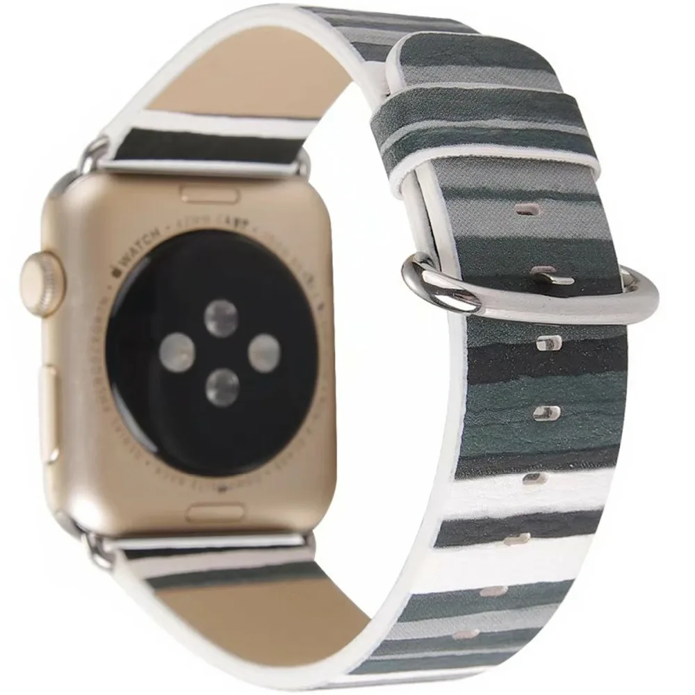 Genuine Leather watch band for apple strap 42mm 38mm bracelet iwatch series 1/2 | Наручные часы