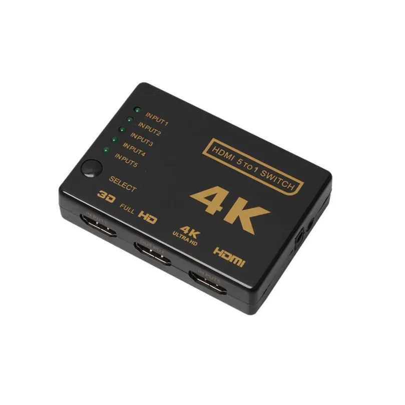 Бренд 3D 5-портовый 4K HDMI коммутатор Переключатель Селектор сплиттер концентратор