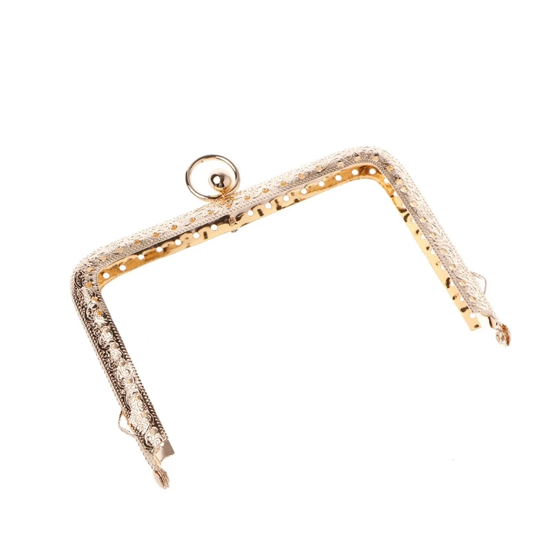 

THINKTHENDO 1PC Useful Coin Bag Purse Metal Frame Kiss Clasp Making DIY Craft 11x8cm