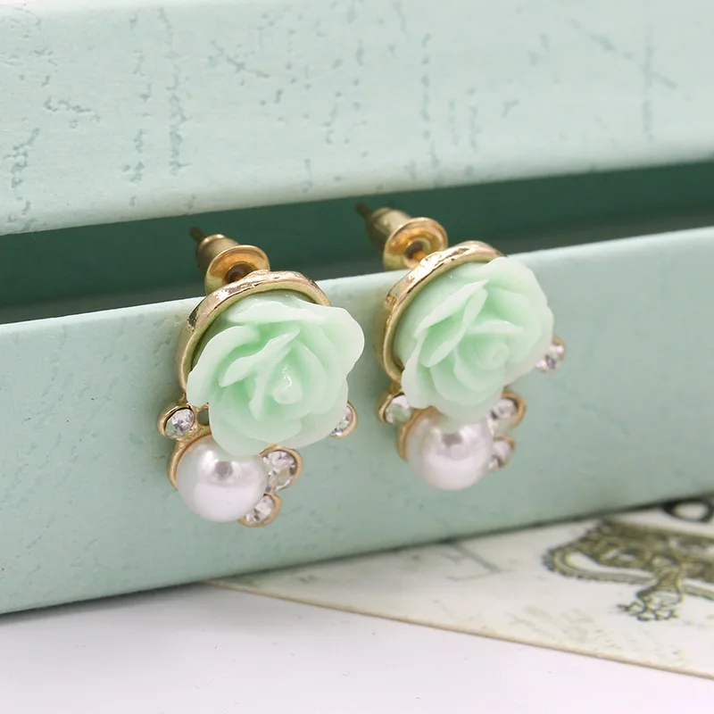 Новые ювелирные изделия хрустальные серьги гвоздики с искусственным жемчугом