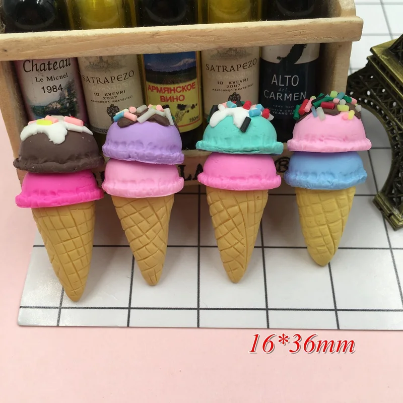 mix color Новое поступление очаровательные мороженое глиняные конфеты Милая глина фруктовое мороженое для рукоделия, скрапбукинг, сделай сам - Цвет: mix color