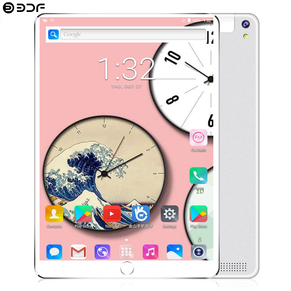 BDF 2020 новый 10 1 планшетный ПК Android 7 0 Поддержка Google Play 3G Call Quad Core Гб/32 ГБ Tab Wi Fi Bluetooth
